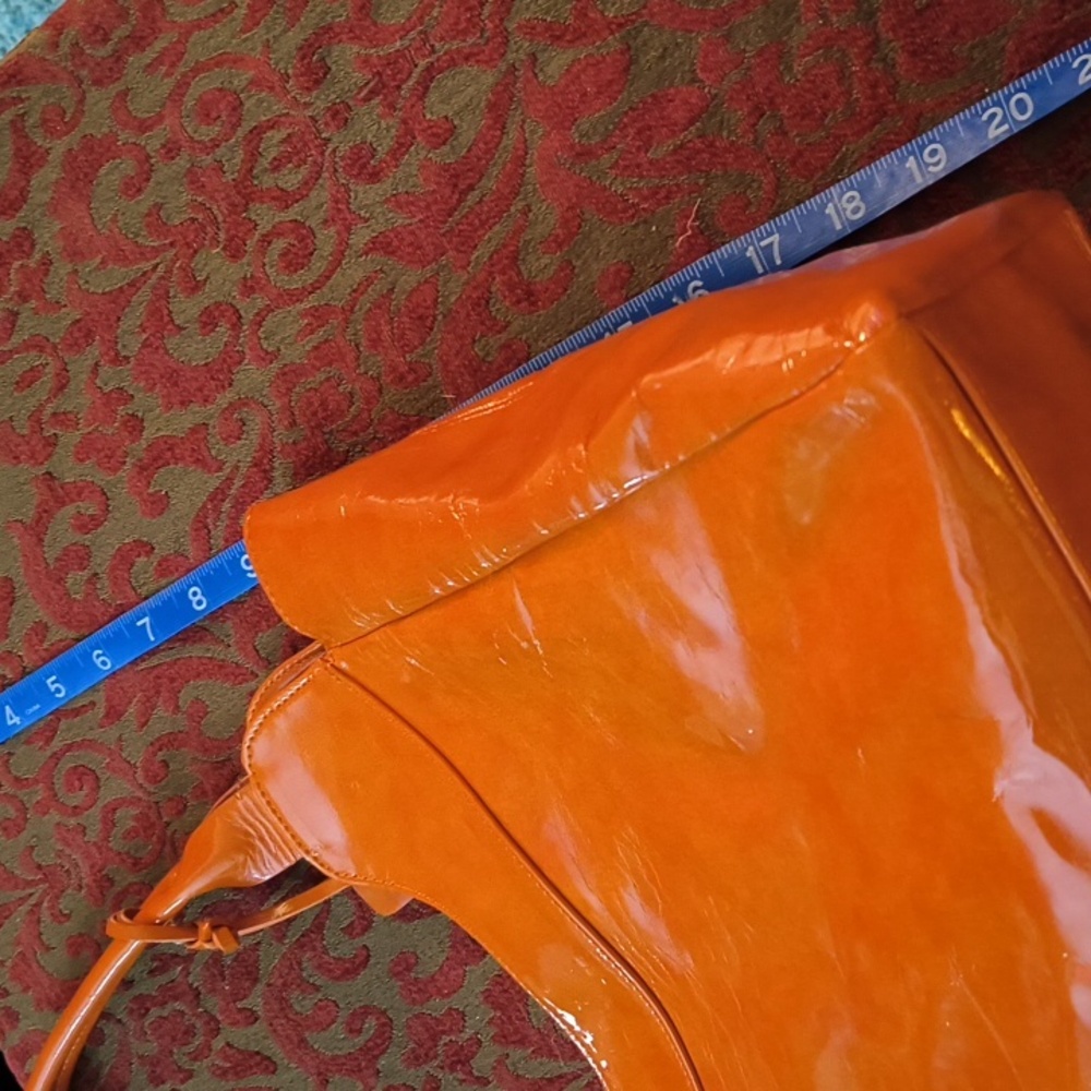 Neiman Marcus Orange Bag Vintage Vinal Tote - Picture 10 of 12